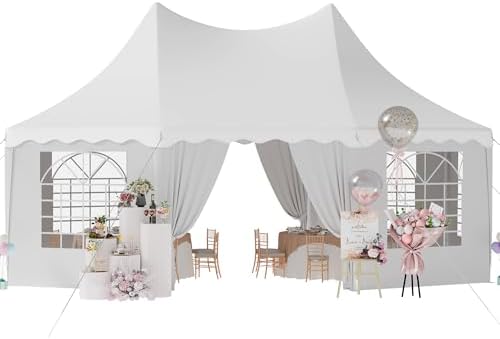 22x16FT Heavy Duty Party Tent, Upgraded Wedding Tent Event Shelter in 22x16FT