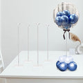 23.6" Clear Acrylic Balloon Stand for Table Centerpiece, 4 Pack in 10ft wide & 7.5ft high in White
