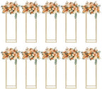 23.6'' Flower Stand for Wedding 10pcs, Gold Centerpieces for Table, Gold Vase Metal Column Stand, Wedding Flower