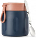 23.67 oz Thermo Food Jar with Folding Spoon for Kids & Adults, Navy