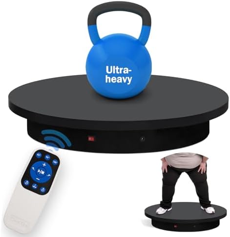 23.6In Remote Large Motorized electric turntable Rotating platform Photography Turntable Motorized lazy susan