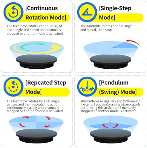 23.6In Remote Large Motorized electric turntable Rotating platform Photography Turntable Motorized lazy susan, alternate view