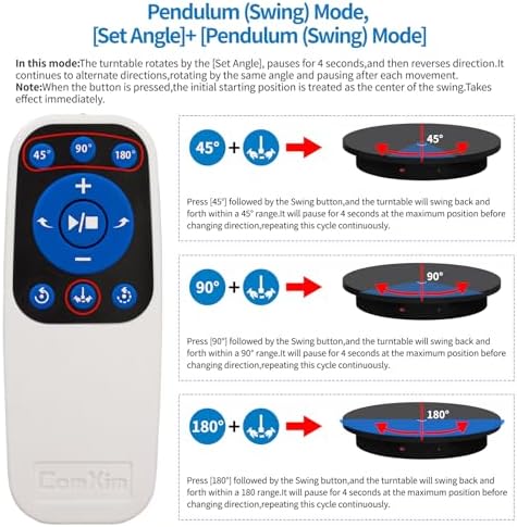 23.6In Remote Large Motorized electric turntable Rotating platform Photography Turntable Motorized lazy susan, alternate view