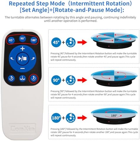 23.6In Remote Large Motorized electric turntable Rotating platform Photography Turntable Motorized lazy susan, alternate view