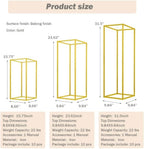 23.6inch 16 pcs Column Vases Gold Centerpieces for Table Metal Flower Stand Wedding Centerpieces Party in Gold, alternate