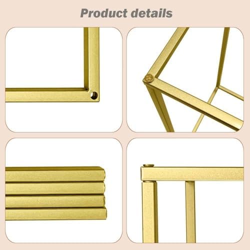 23.6inch 16 pcs Column Vases Gold Centerpieces for Table Metal Flower Stand Wedding Centerpieces Party in Gold, alternate