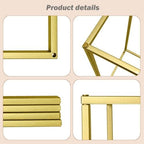 23.6inch 16 pcs Column Vases Gold Centerpieces for Table Metal Flower Stand Wedding Centerpieces Party in Gold, alternate