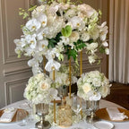 23.6inch 8 pcs Column Vases Gold Centerpieces for Table Metal Flower Stand Wedding Centerpieces Party in Gold, alternate view