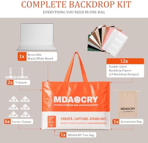 23 x 35 in Product Photography Backdrops, 12 Sheets, 24 Patterns, alternate view 3