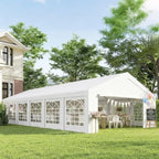 23 x 39 ft Heavy Duty Party Tent with Removable Sidewalls, White in 23 x 39 ft in White