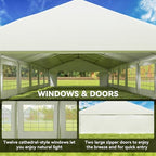 23 x 39 ft Heavy Duty Party Tent with Removable Sidewalls, White in 23 x 39 ft in White, alternate view 5