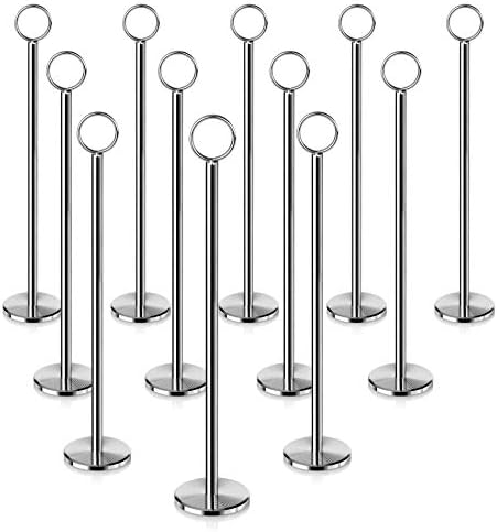 23244 Steel Ring-Clip Table Number Holder/Number Stand/Place Card Holder, Set of 12, 12-Inch (Pack of 10) in