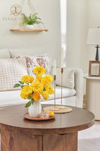 23pcs Artificial Flowers Combo, Bright Yellow Gerbera Daisy Rose in Deep Yellow, alternate view 2