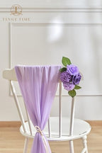 23pcs Artificial Wedding Flowers Combo, Rose Pompon Mums Purple in Purple, alternate view 5