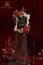 23pcs Gothic Black Red Artificial Flowers Combo, Rose in Gothic Black and Red, alternate view 4
