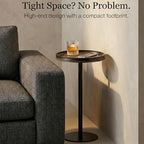 24.7" H Small Round Side Table, Drink Table with Weighted Base, alternate view 5
