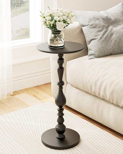 24" Art Deco Vintage Metal End Table, Martini Cocktail Table, Black in Black, alternate view 5
