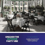 24 Black Resin Folding Chairs, Stackable Event & Party Chairs, 800 LB Weight Capacity, Indoor Outdoor in Black, alternate