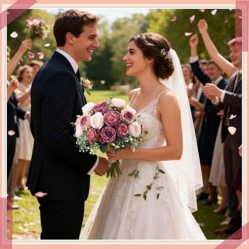 24 Bundles Artificial Peonies Flowers, Dusty Pink, Dusty Rose in Dusty Pink, Dusty Rose, alternate view 6