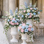 24 Bundles Artificial Peonies Flowers, Light Pink, Light Blue in Light Pink, Light Blue, alternate view 4