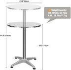 24" Cocktail Table with Black Cover, Folding Round Bar Table Pub Table with Flip-Up Top for Parties Restaurant, alternate