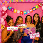24 Designs Funny Birthday Photo Booth Props Double Sided Signs in Mixcolor, alternate view 5