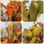 24“ Fall Wreath, Handmade Fall Harvest Wreath, Farmhouse Decor in Fall Orange Wreath, alternate view 3