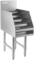 24" Five-Tiered Stainless Steel Liquor Display Rack, 24" W x 23" D in 24"W x 23"D in Silver