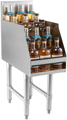 24" Five-Tiered Stainless Steel Liquor Display Rack, 24" W x 23" D in 24"W x 23"D in Silver, alternate view 5