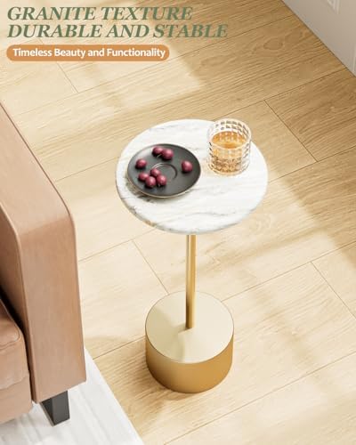 24'' Gold Drink Pedestal Table, Round Martini Cocktail Table, alternate view 4
