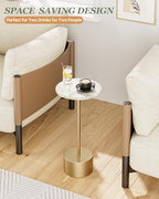 24'' Gold Drink Pedestal Table, Round Martini Cocktail Table, alternate view 5