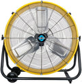 24" High-Velocity Metal Drum Fan, 7700 CFM, 3-Speed Industrial Fan, Heavy Duty for Industrial & Commercial Use