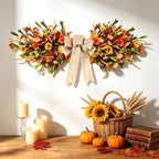 24 inch Fall Front Door Teardrop Swag Artificial Daisy Table Centerpiece, alternate view 2