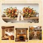 24 inch Fall Front Door Teardrop Swag Artificial Daisy Table Centerpiece, alternate view 6