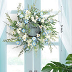 24 Inch Fall Wreath for Front Door Artificial FloralWreath, alternate view 3