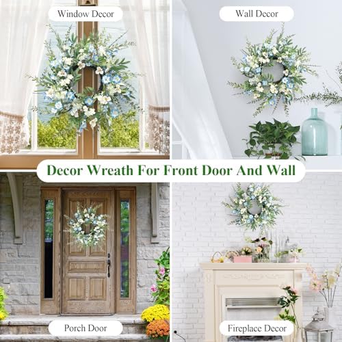 24 Inch Fall Wreath for Front Door Artificial FloralWreath, alternate view 7