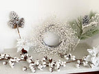 24 Inch Fall Wreath for Front Door White Pearl Berry Wreath, alternate view 6