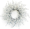 24 Inch Fall Wreath for Front Door with Silver Berry