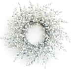 24 Inch Fall Wreath for Front Door with Silver Berry