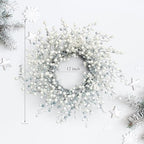 24 Inch Fall Wreath for Front Door with Silver Berry, alternate view 3