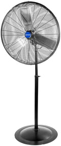 24 Inch High Velocity Non-Oscillating Pedestal Fan, 10000 CFM Airflow Heavy Duty Industrial Standing Fan, 2