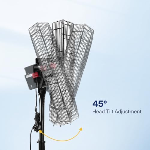 24 Inch High Velocity Non-Oscillating Pedestal Fan, 10000 CFM Airflow Heavy Duty Industrial Standing Fan, 2, alternate view 4