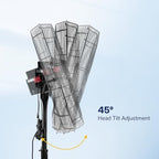 24 Inch High Velocity Non-Oscillating Pedestal Fan, 10000 CFM Airflow Heavy Duty Industrial Standing Fan, 2, alternate view 4
