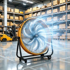 24 Inch Industrial Drum Fan with 8700 CFM 3-Speed Control, alternate view 2