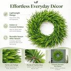 24 Inch Norfolk Pine Wreath, Christmas Front Door Decor, alternate view 5