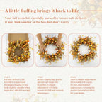 24 Inches Fall Wreath Fall Wreaths for Front Door Thanksgiving Wreath, alternate view 4