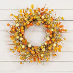 24 Inches Fall Wreath Fall Wreaths for Front Door Thanksgiving Wreath, alternate view 6