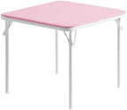 24'' Kids Folding Activity Card Table, with Ultra Soft Padded Tabletop, 1 Piece, Pink in Pink