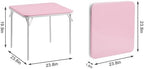 24'' Kids Folding Activity Card Table, with Ultra Soft Padded Tabletop, 1 Piece, Pink in Pink, alternate view 3
