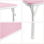 24'' Kids Folding Activity Card Table, with Ultra Soft Padded Tabletop, 1 Piece, Pink in Pink, alternate view 4